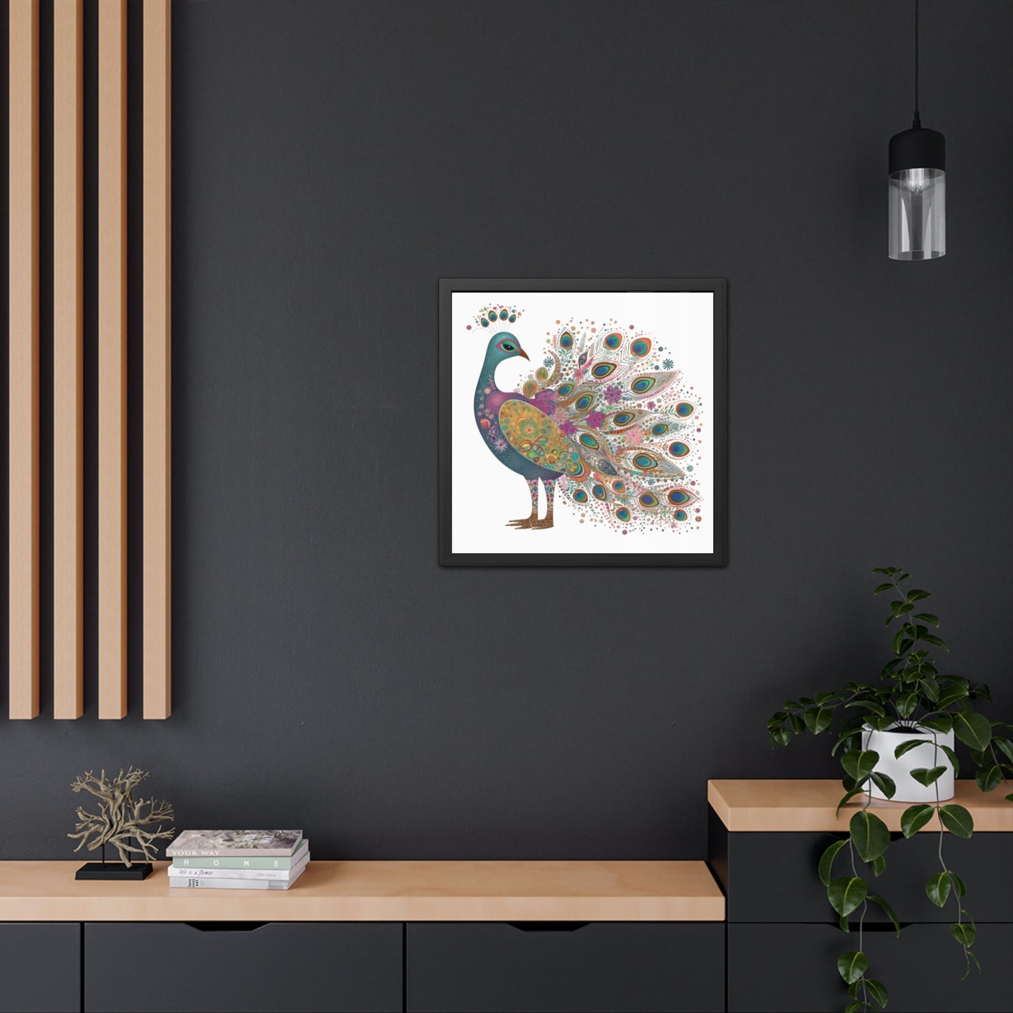 Framed Poster - Peacock